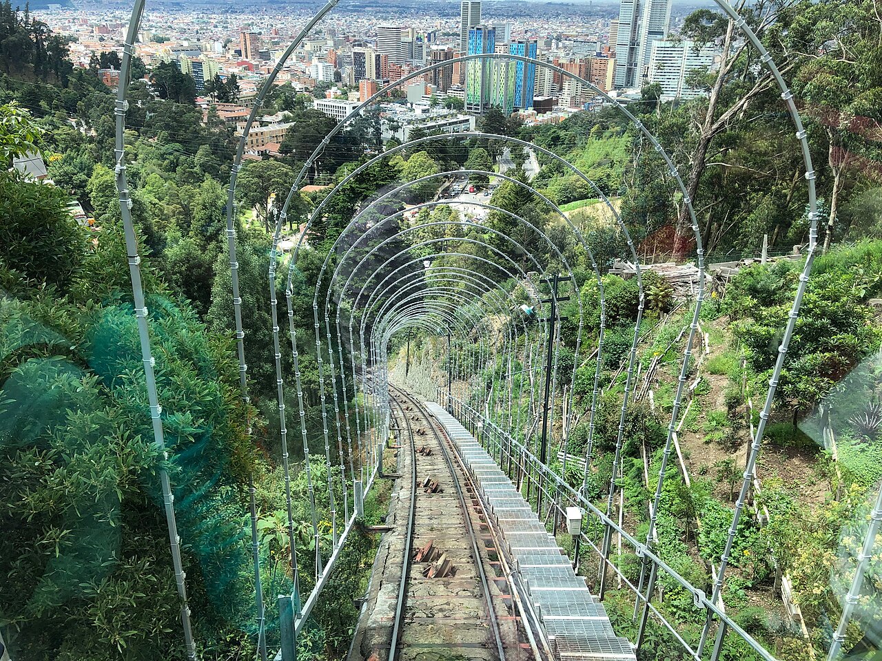 Monserrate Funicular — ボゴタからCerro de Monserrateへ