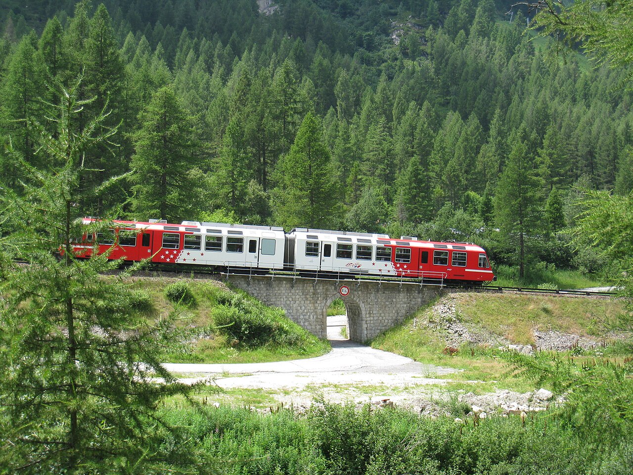 Mont-Blanc Express — Saint-Gervaisからマルティニーへ