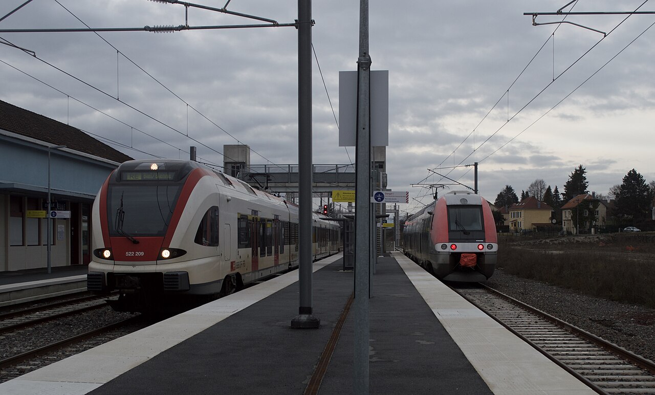 Delémont–Delle railway — Delle to Delémont